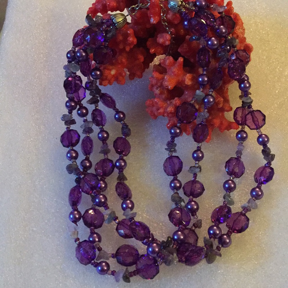 Vintage multi kind of beads necklace